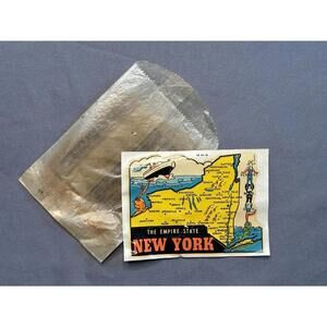 Vintage - New York The Empire State - Souvenier Travel Decal - Unused